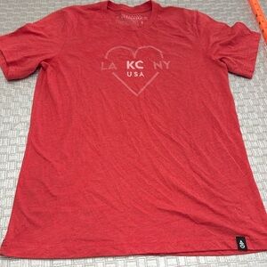 OCEAN & SEA RED LA KC NY TEE SIZE LARGE